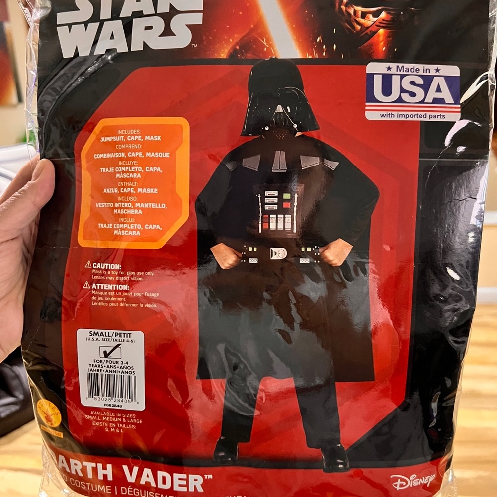 Disney Star Wars Darth Vader Kids Costume - Black and Red